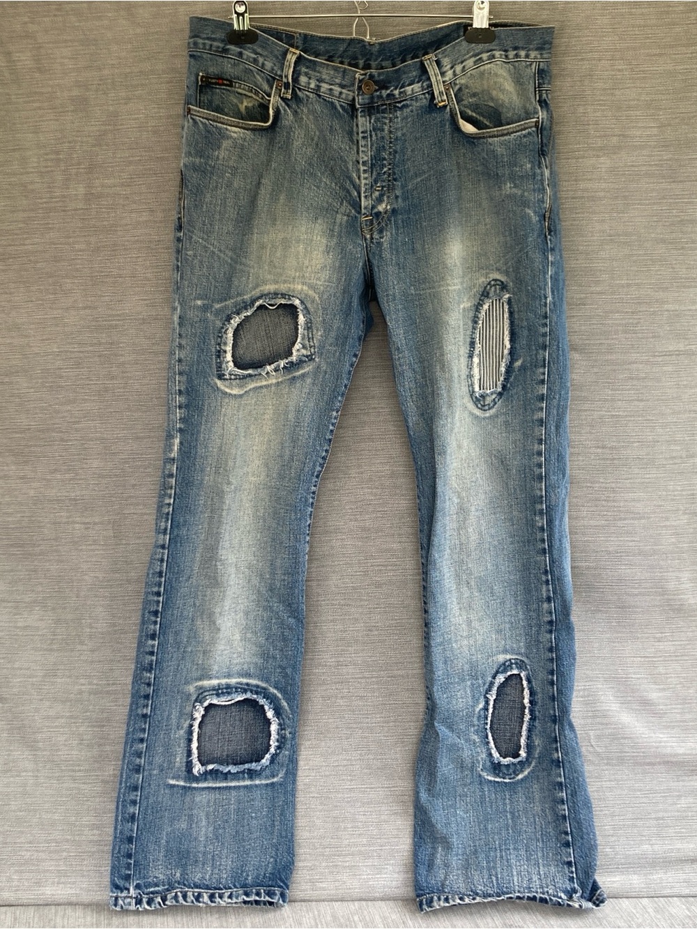 Y2K Rusty Neal Patchwork Jeans 32x33